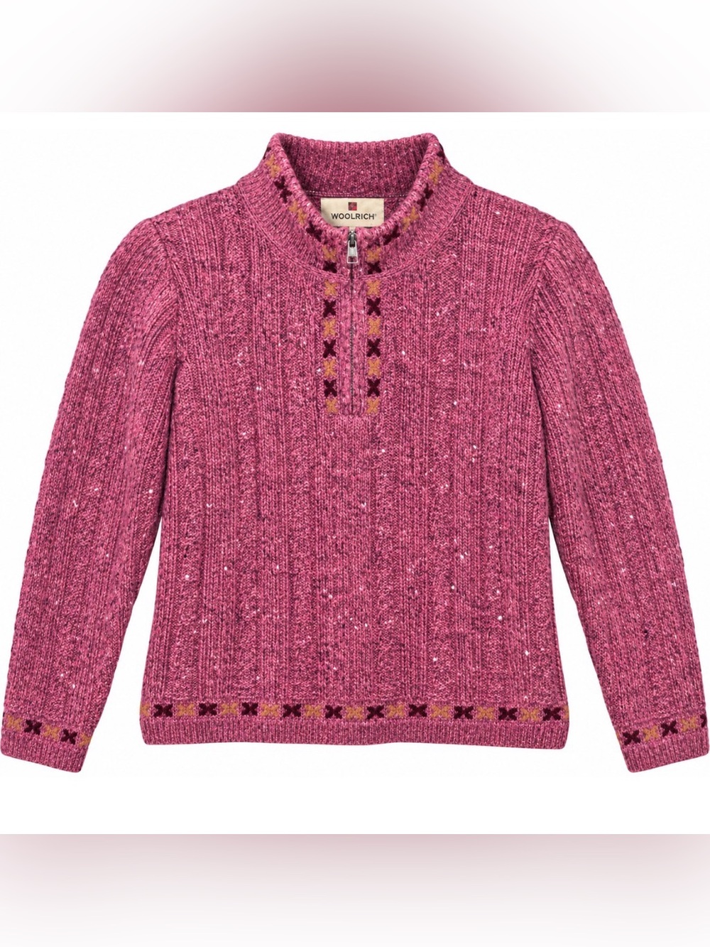 Woolrich Women's Heathered Rose Knit Pullover Wool Blend Sweater